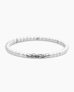 Bijoux Spiritual Beads Bracelet Pearls and Sterling Silver, 4mm