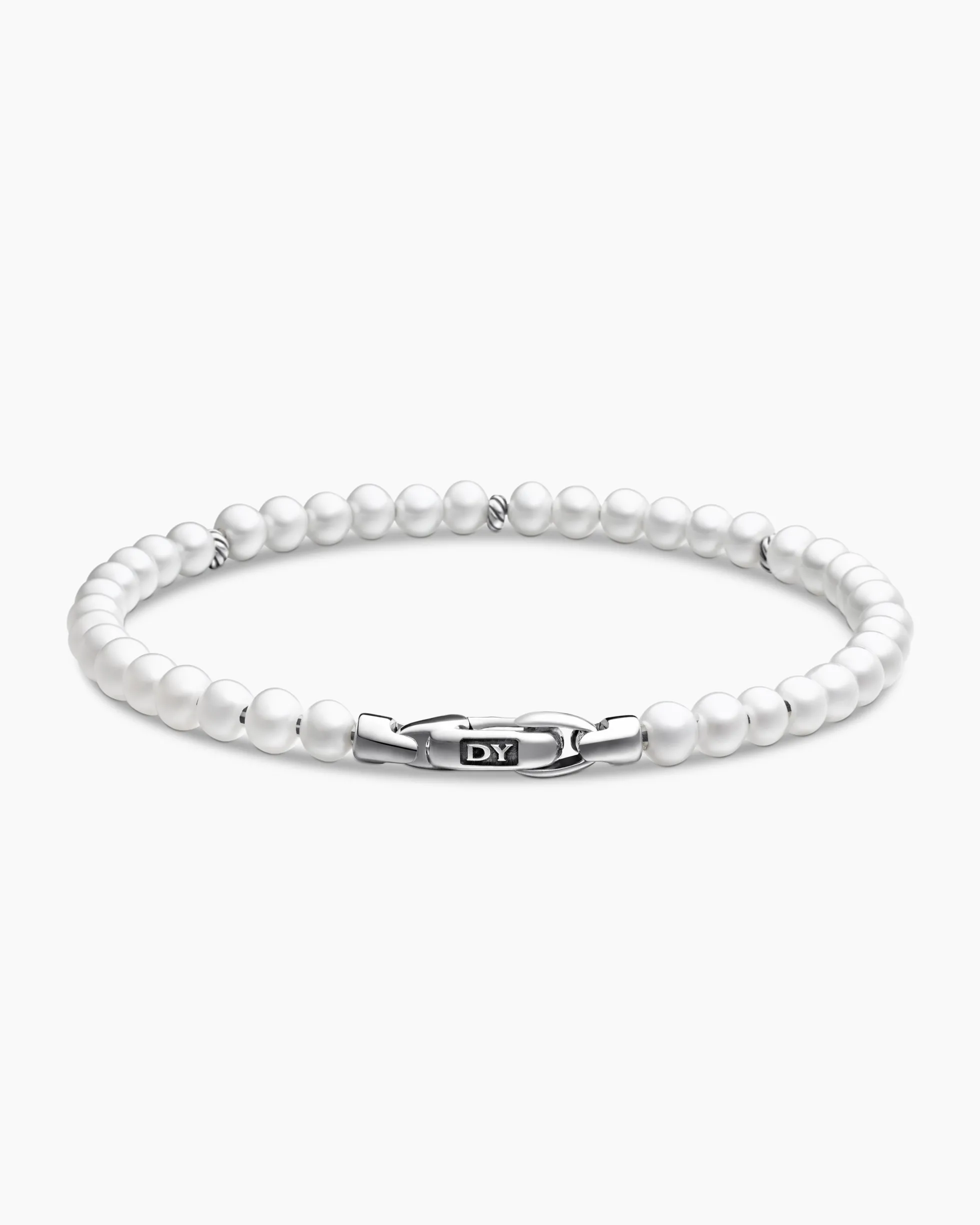 Bijoux Spiritual Beads Bracelet Pearls and Sterling Silver, 4mm
