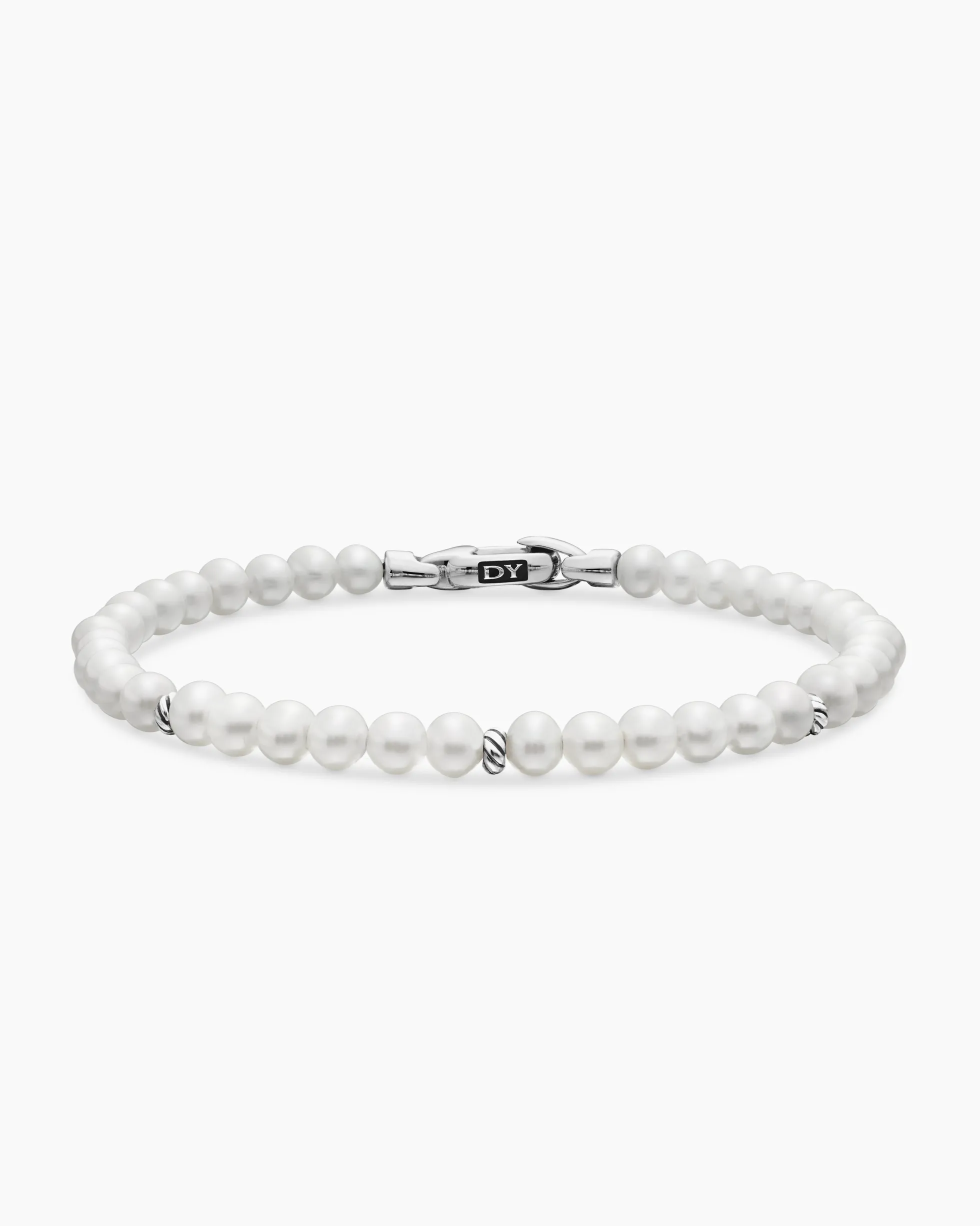 Bijoux Spiritual Beads Bracelet Pearls and Sterling Silver, 4mm