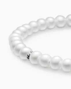 Bijoux Spiritual Beads Bracelet Pearls and Sterling Silver, 4mm