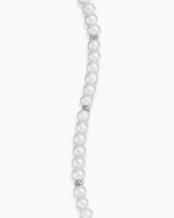 Bijoux Spiritual Beads Bracelet Pearls and Sterling Silver, 4mm