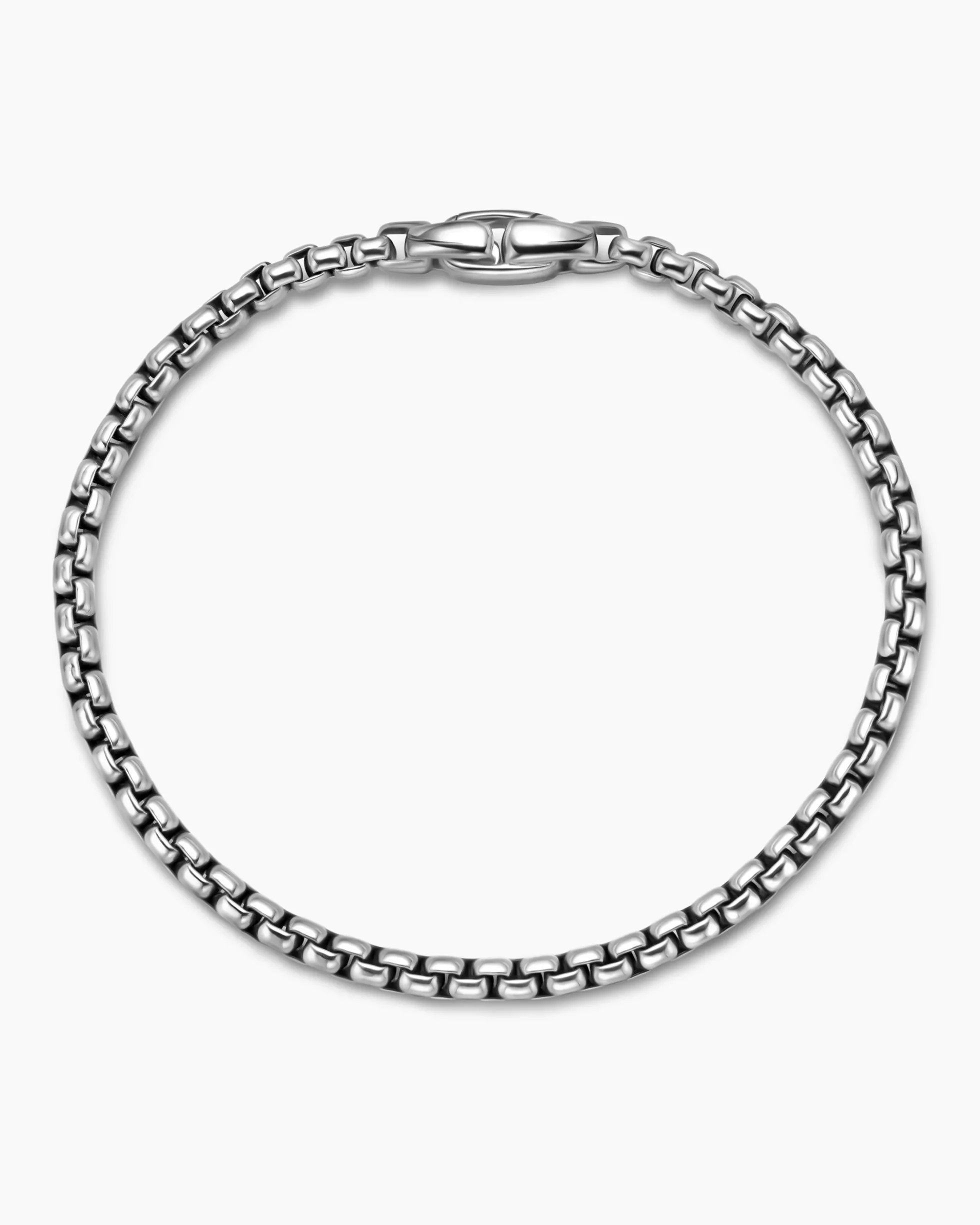 Box Chain Bracelet Sterling Silver, 3.6mm