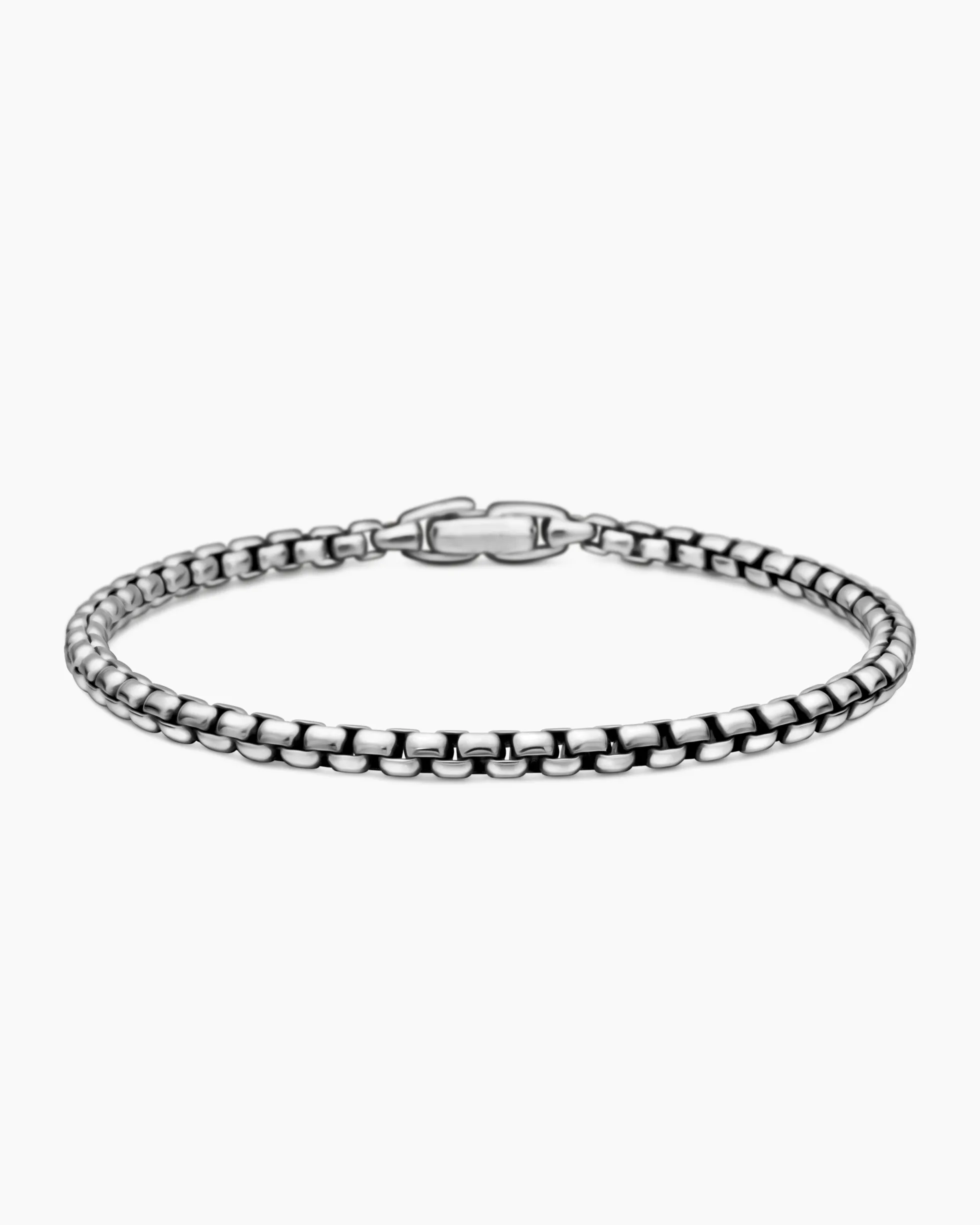 Box Chain Bracelet Sterling Silver, 3.6mm