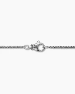 Box Chain Necklace Sterling Silver, 1.7mm