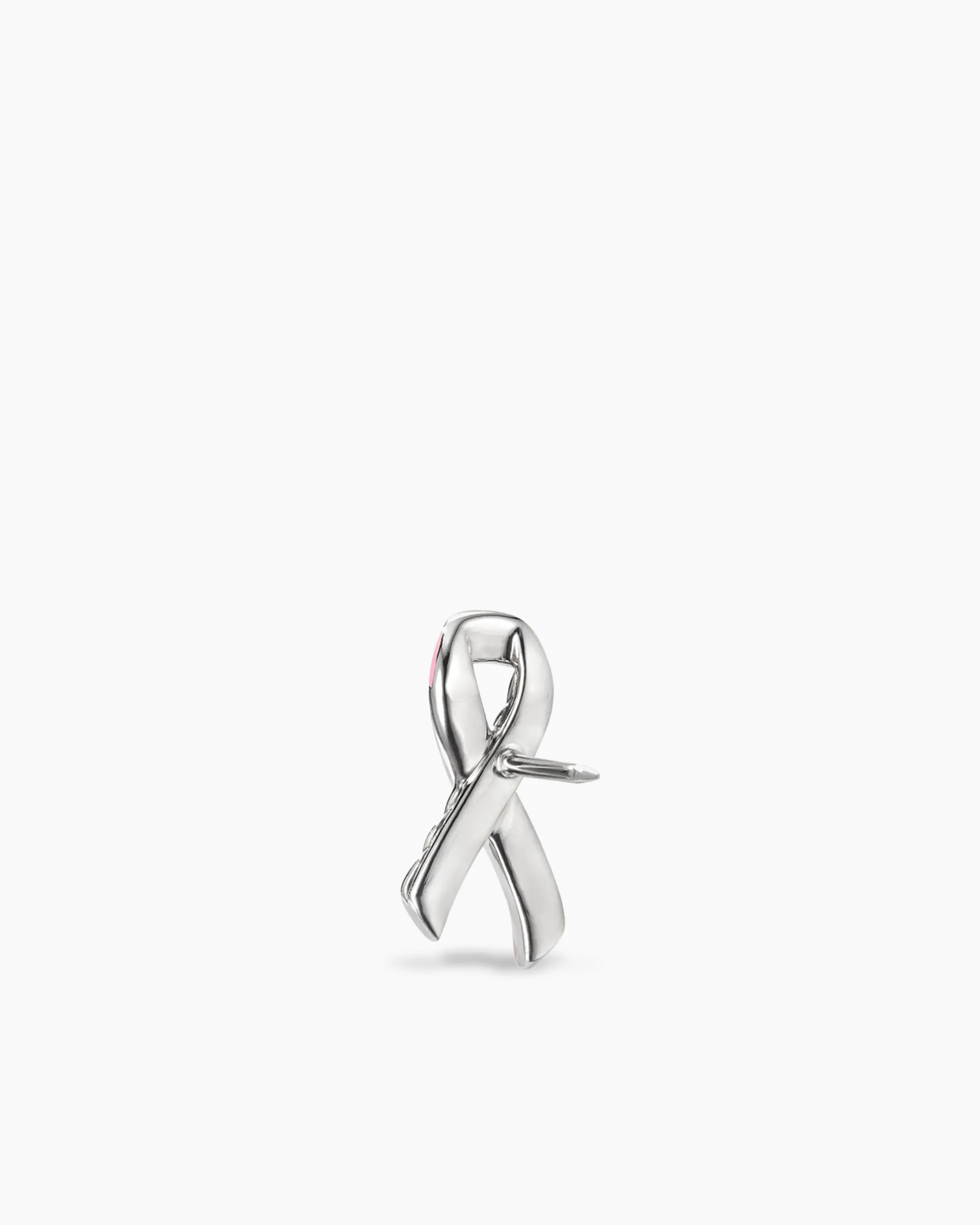 Cable Collectibles® Ribbon Pin Sterling Silver with Pink Enamel, 18mm
