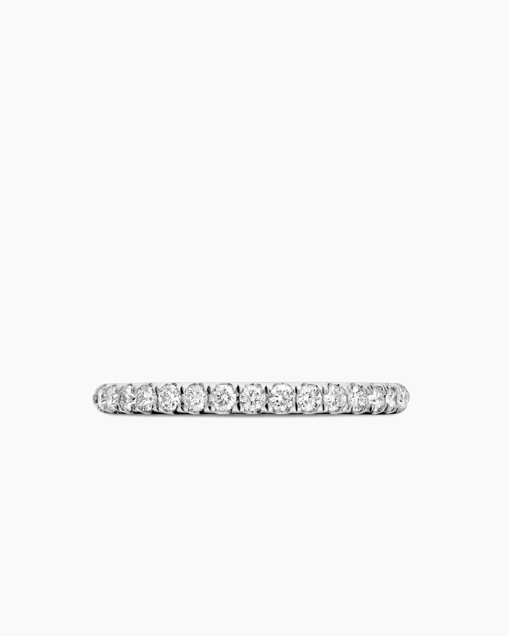 Cable Collectibles® Stack Ring Sterling Silver with Diamonds, 2mm