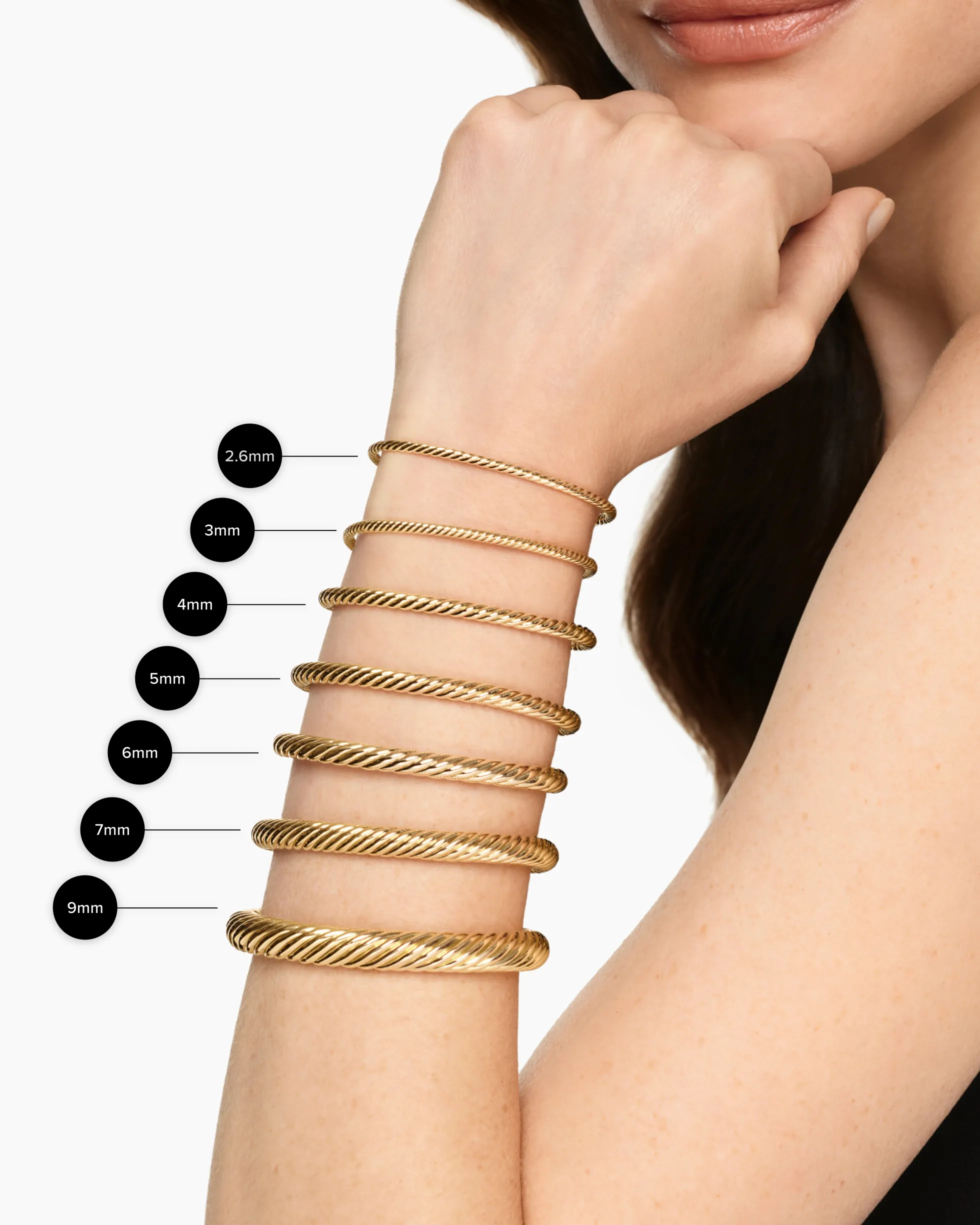 Cable Flex® Bracelet 18K Yellow Gold, 4mm