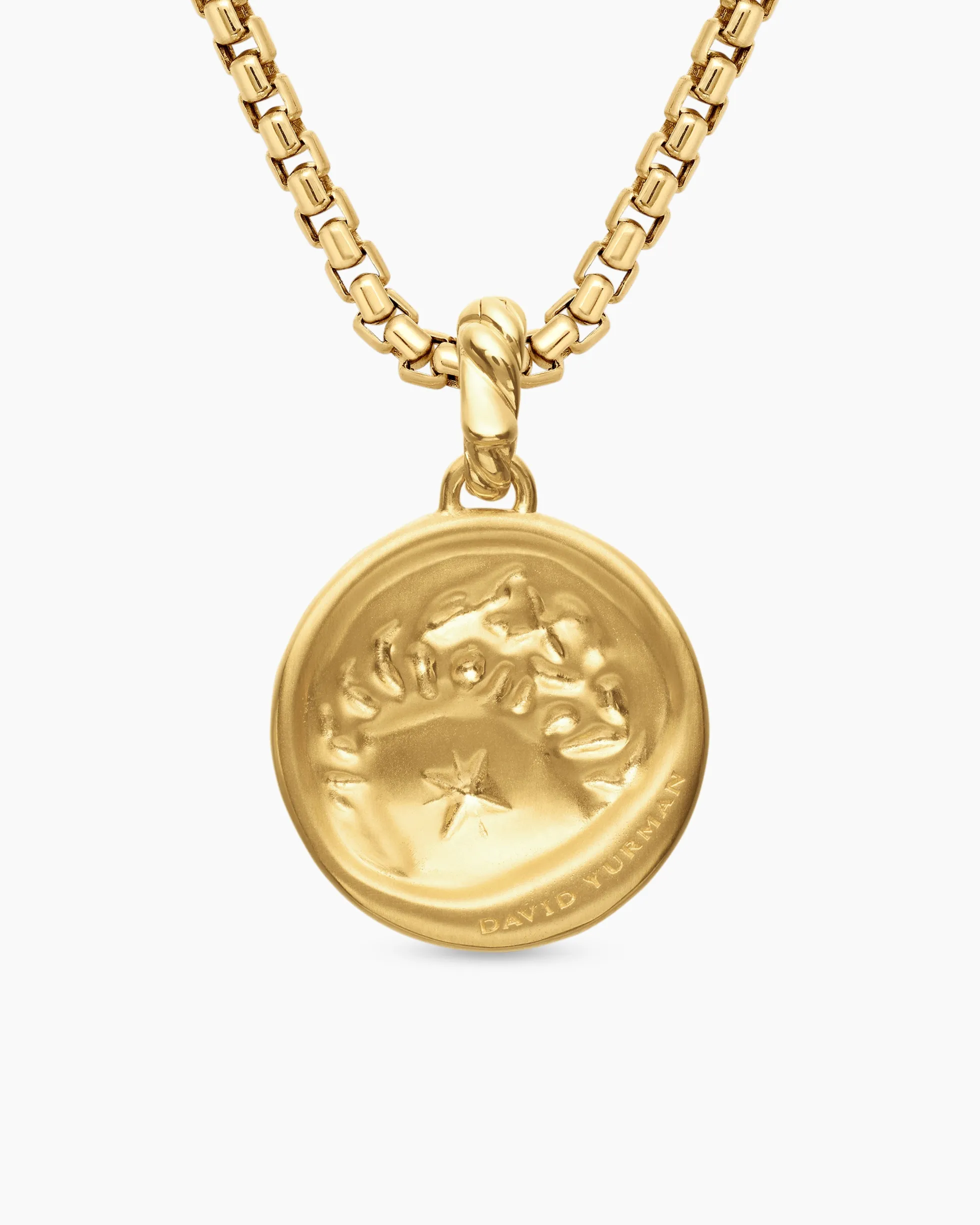 Cancer Amulet 18K Yellow Gold with Diamonds, 19mm