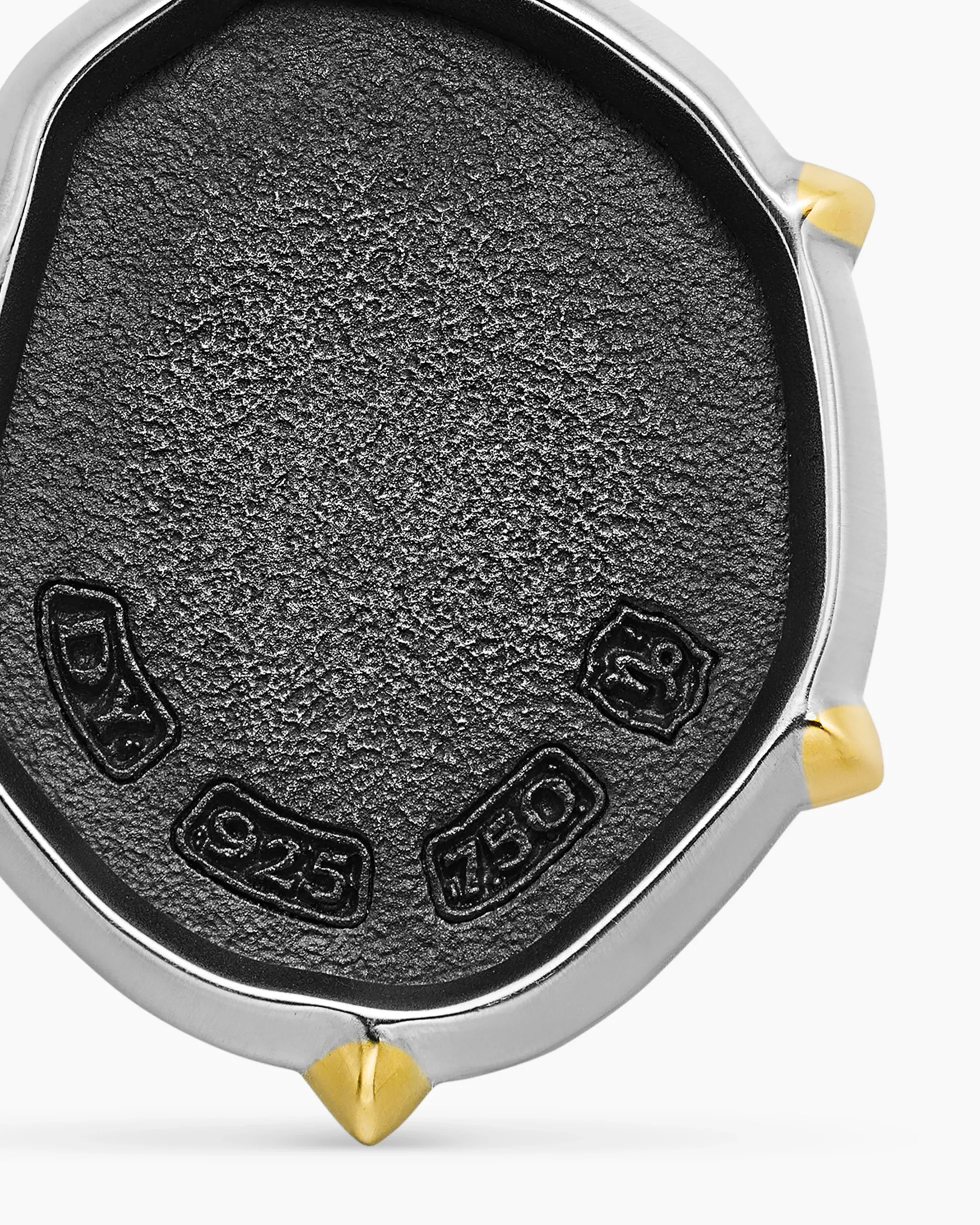 Capricorn Amulet Sterling Silver with 18K Yellow Gold, 23mm