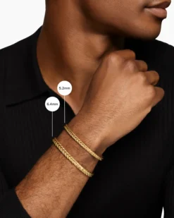 Chevron Flex Bracelet 18K Yellow Gold, 5.2mm