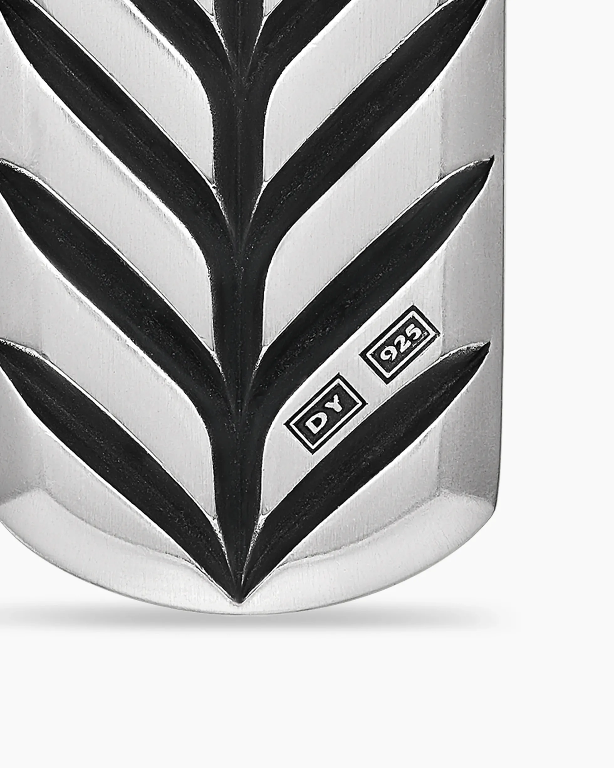 Chevron Tag Sterling Silver, 21mm