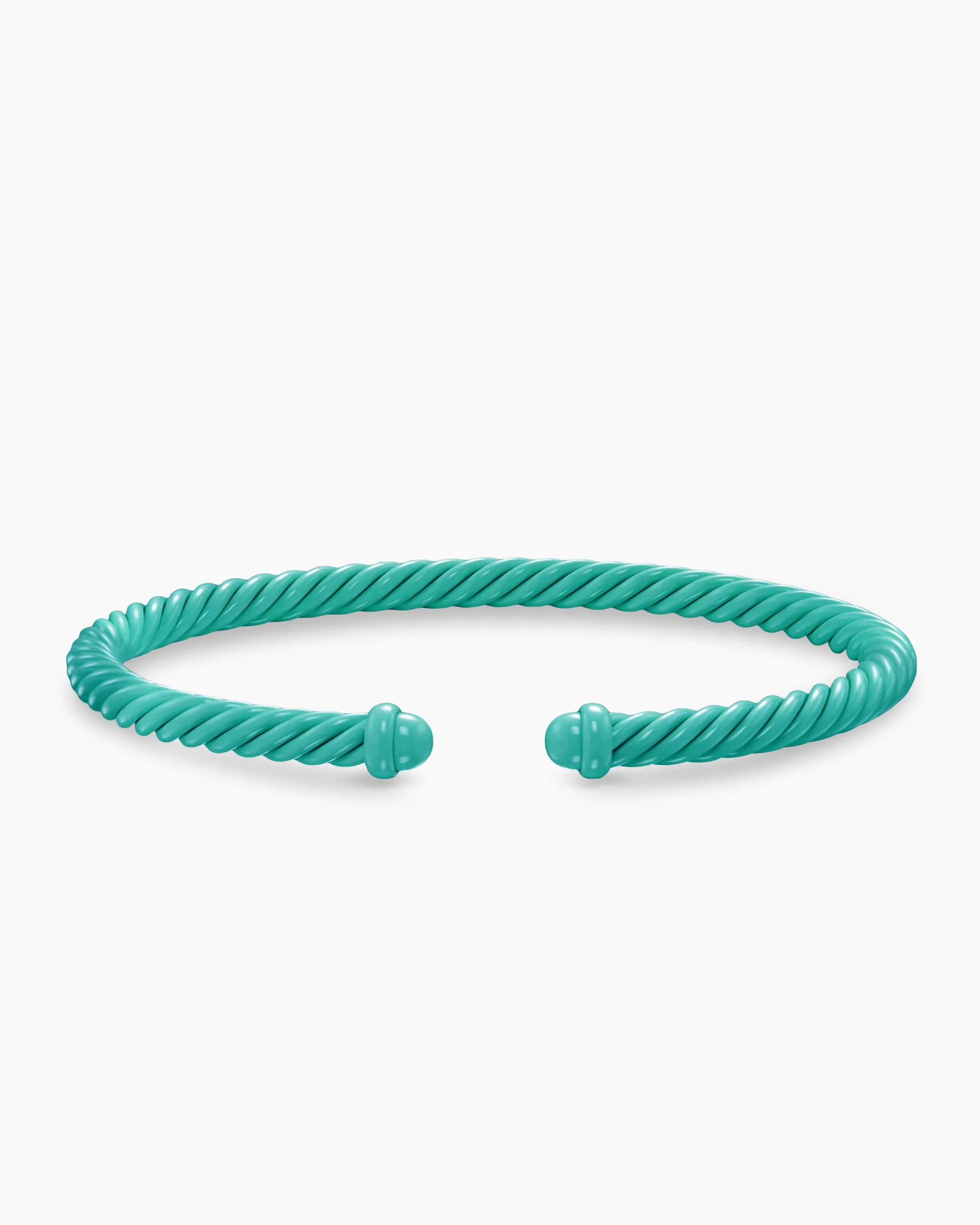 Classic Cable Bracelet Turquoise Aluminum, 4mm