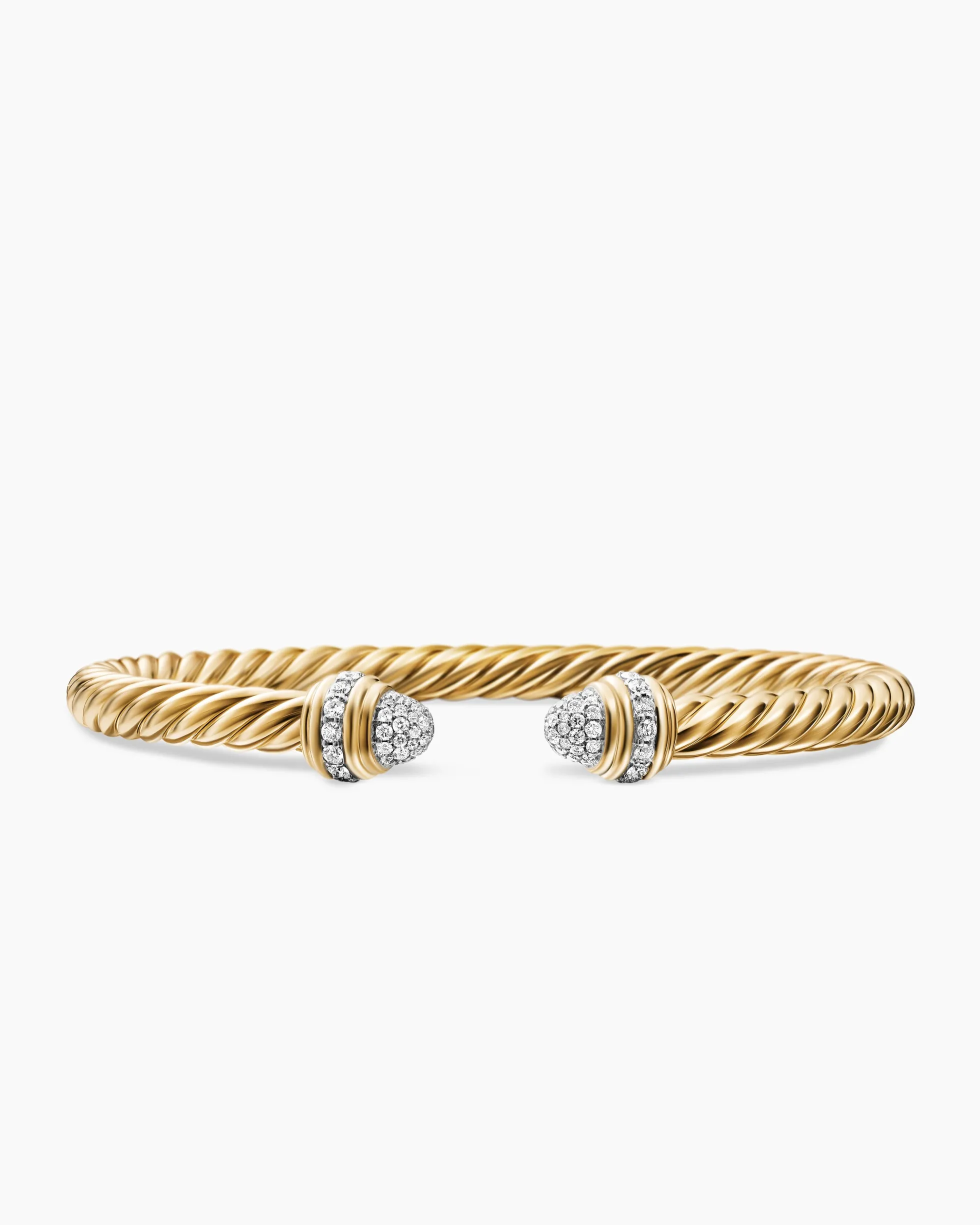 Classic Cablespira® Bracelet 18K Yellow Gold with Diamonds, 5mm