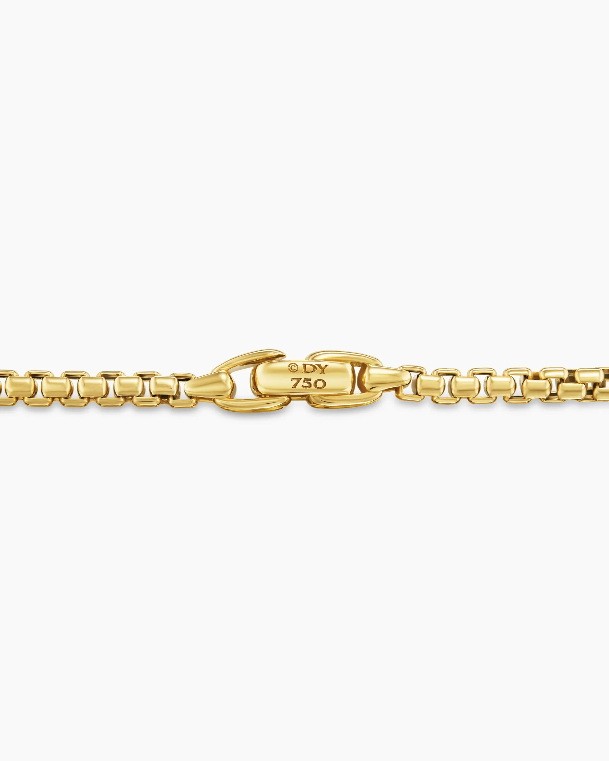 Cross Station Necklace 18K Yellow Gold with Diamonds, 3.4mm