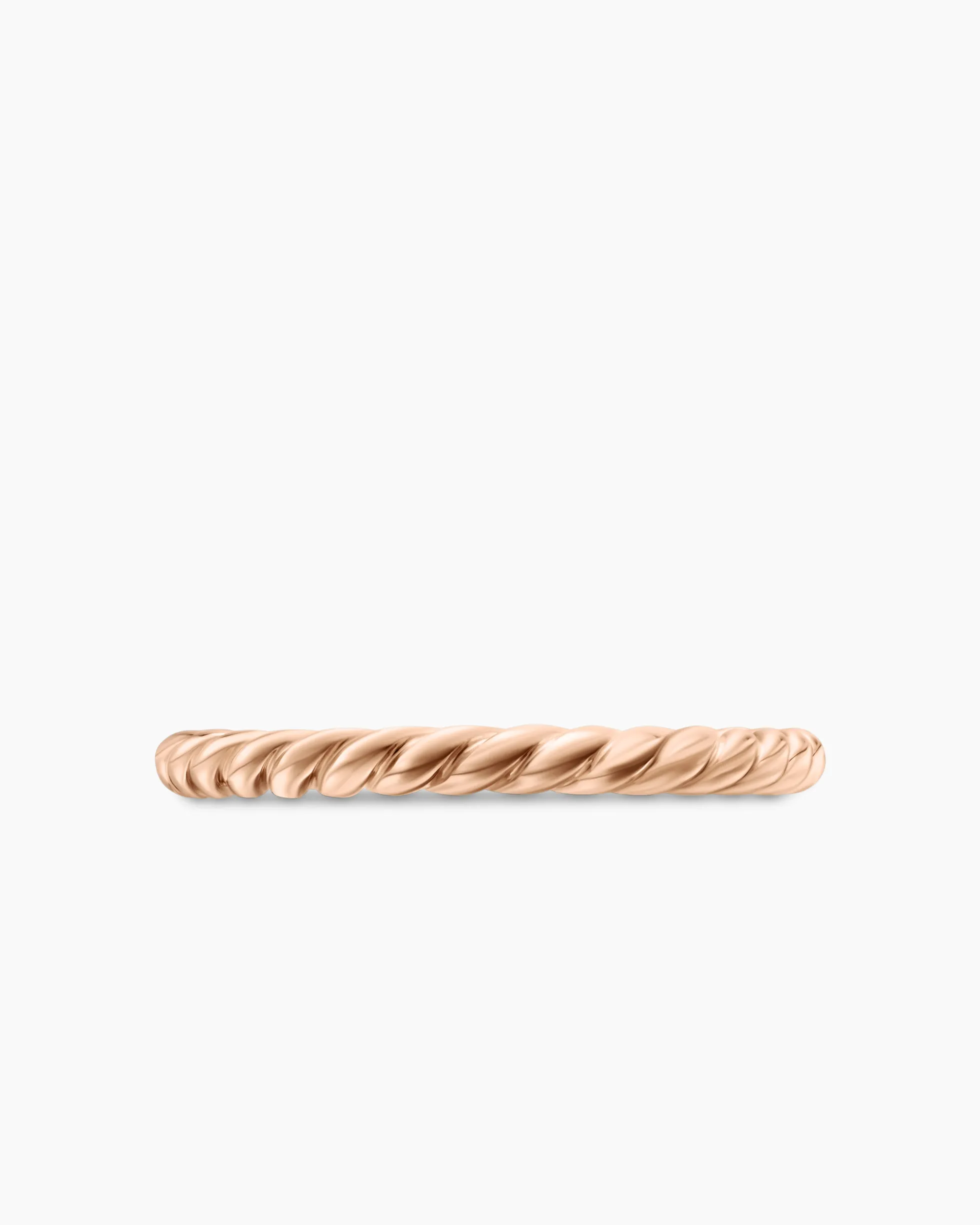 DY Cable Band Ring 18K Rose Gold, 2mm