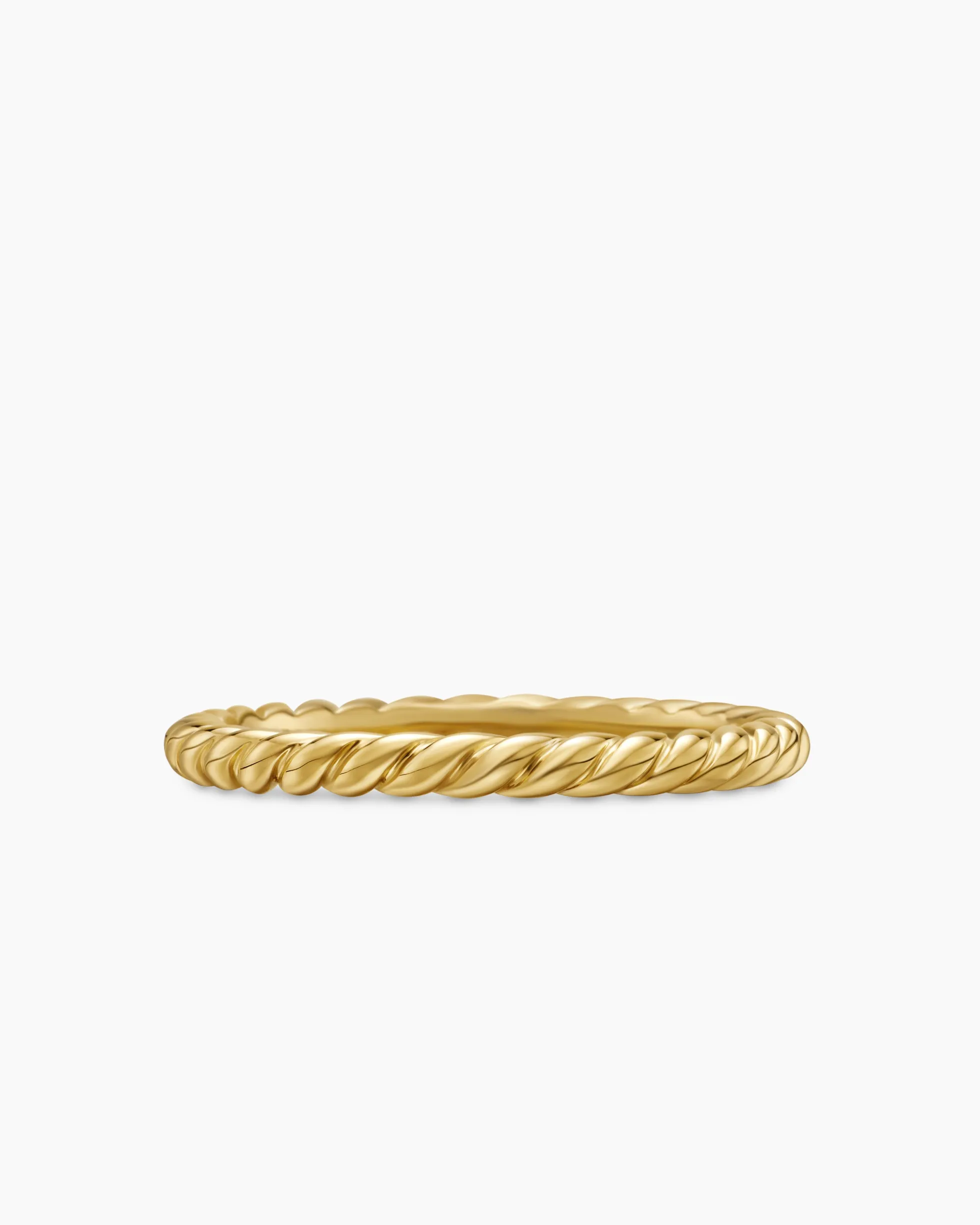 DY Cable Band Ring 18K Yellow Gold, 2mm