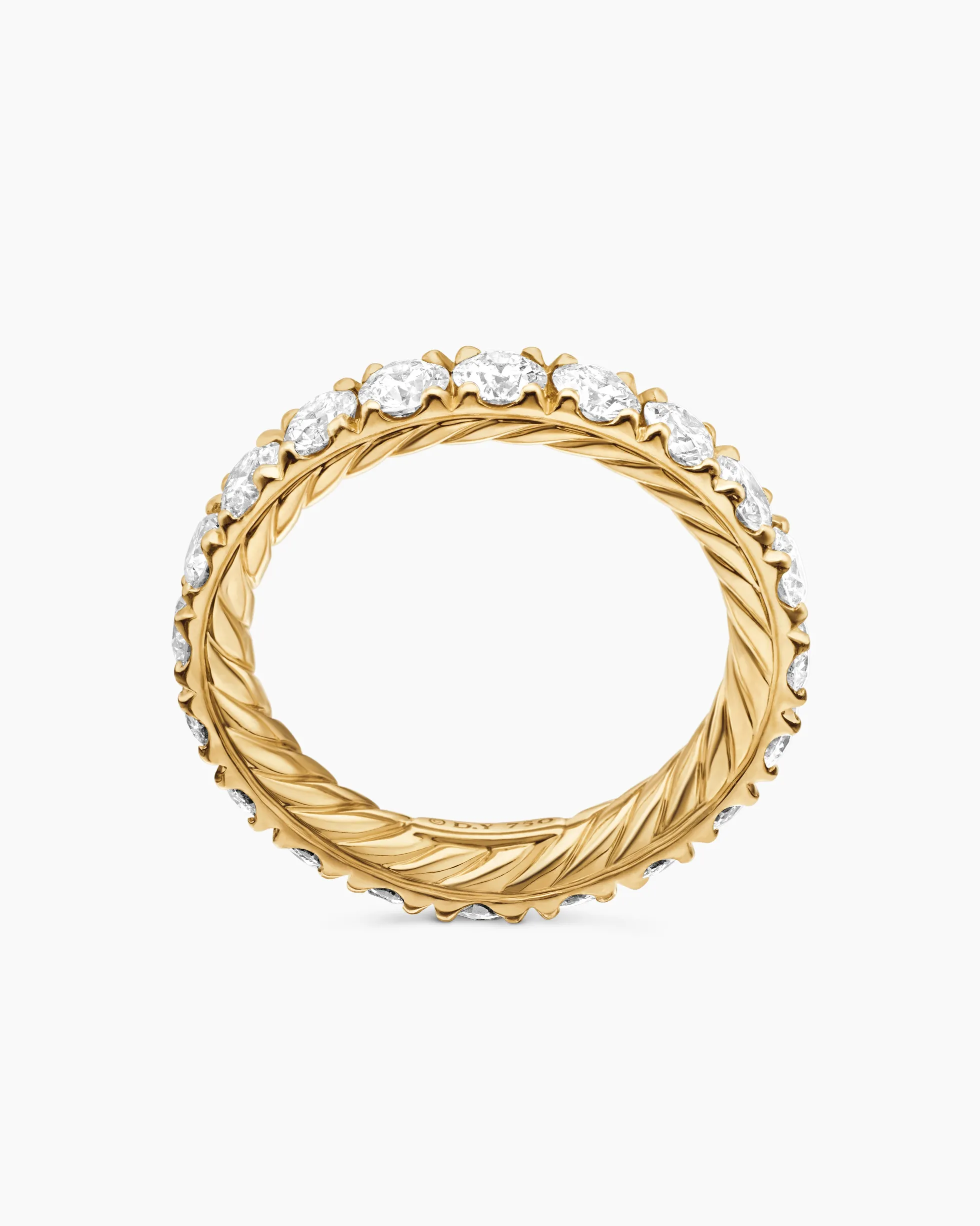 DY Eden Band Ring 18K Yellow Gold with Diamonds, 3.6mm