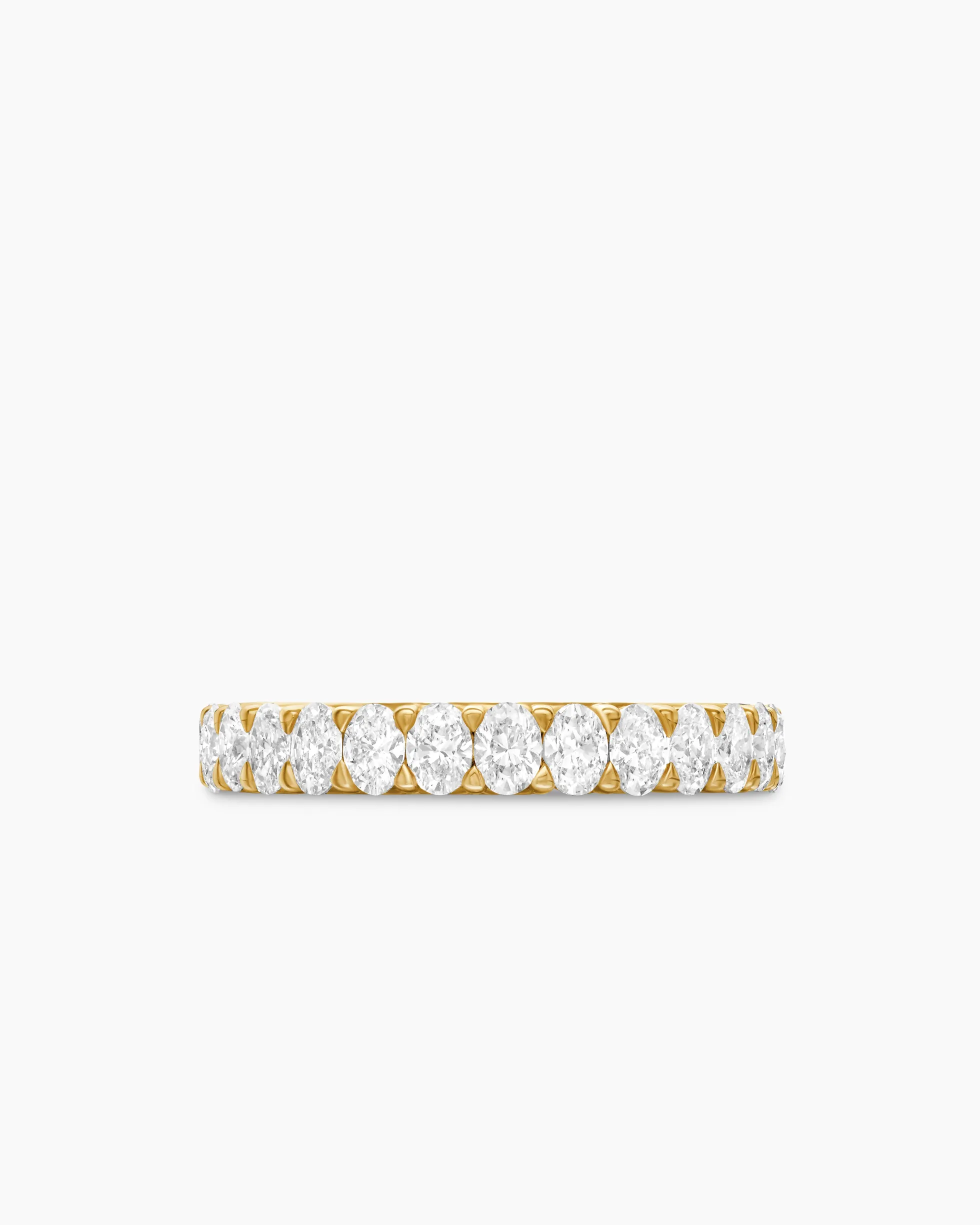 DY Eden Eternity Band Ring 18K Yellow Gold with Oval Diamonds, 3.5mm