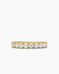 DY Eden Eternity Band Ring 18K Yellow Gold with Diamonds, 3.2mm