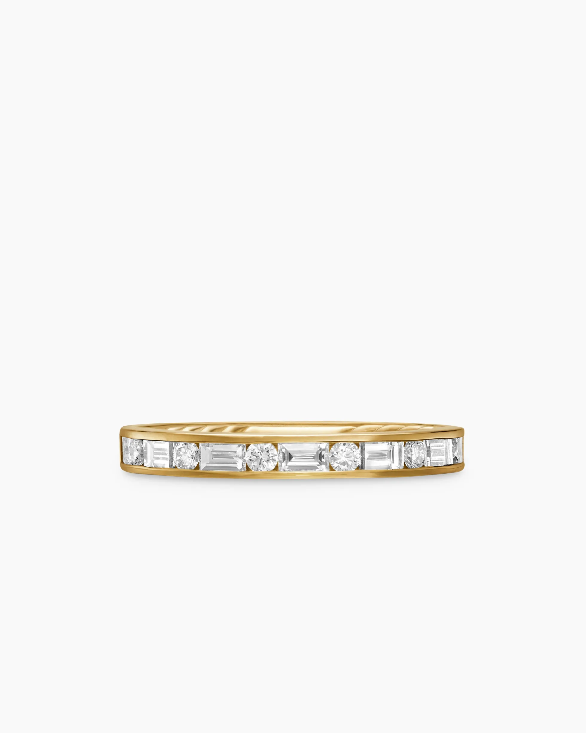 DY Eden Partway Alternating Diamond Band Ring 18K Yellow Gold with Diamonds, 2.8mm