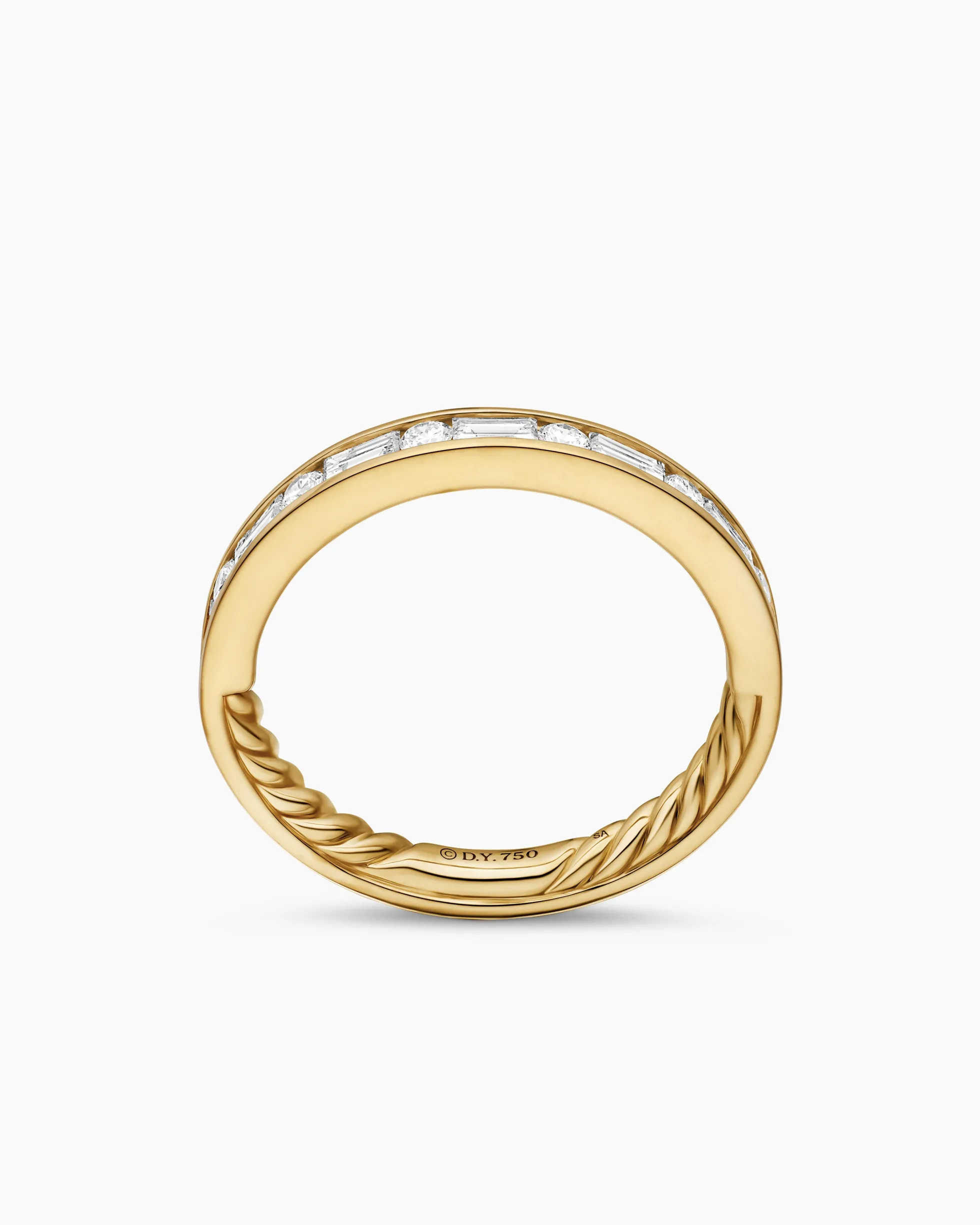 DY Eden Partway Alternating Diamond Band Ring 18K Yellow Gold with Diamonds, 2.8mm