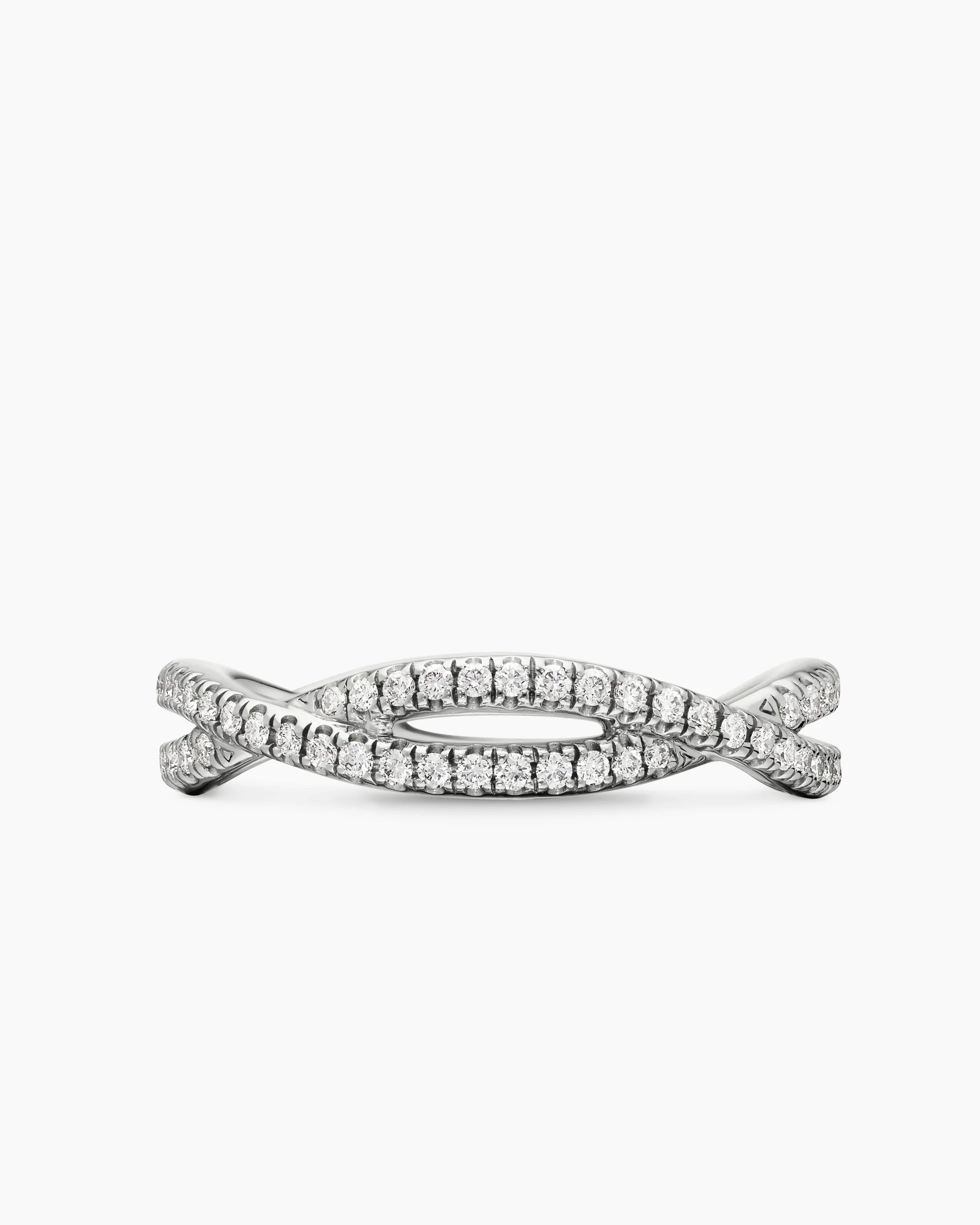 DY Infinity Band Ring Platinum with Diamonds, 4.18mm