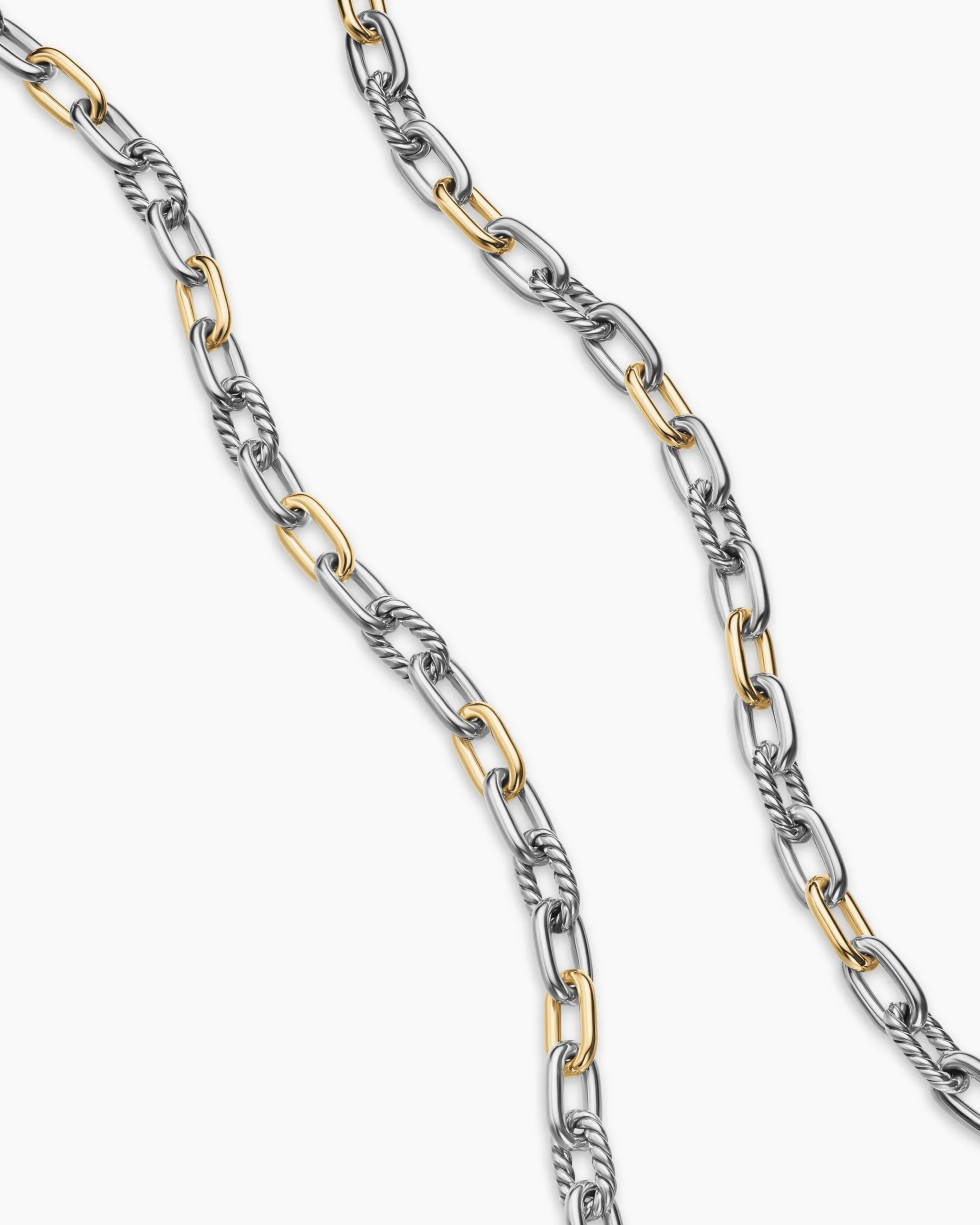 DY Madison® Chain Necklace Sterling Silver with 18K Yellow Gold, 6mm