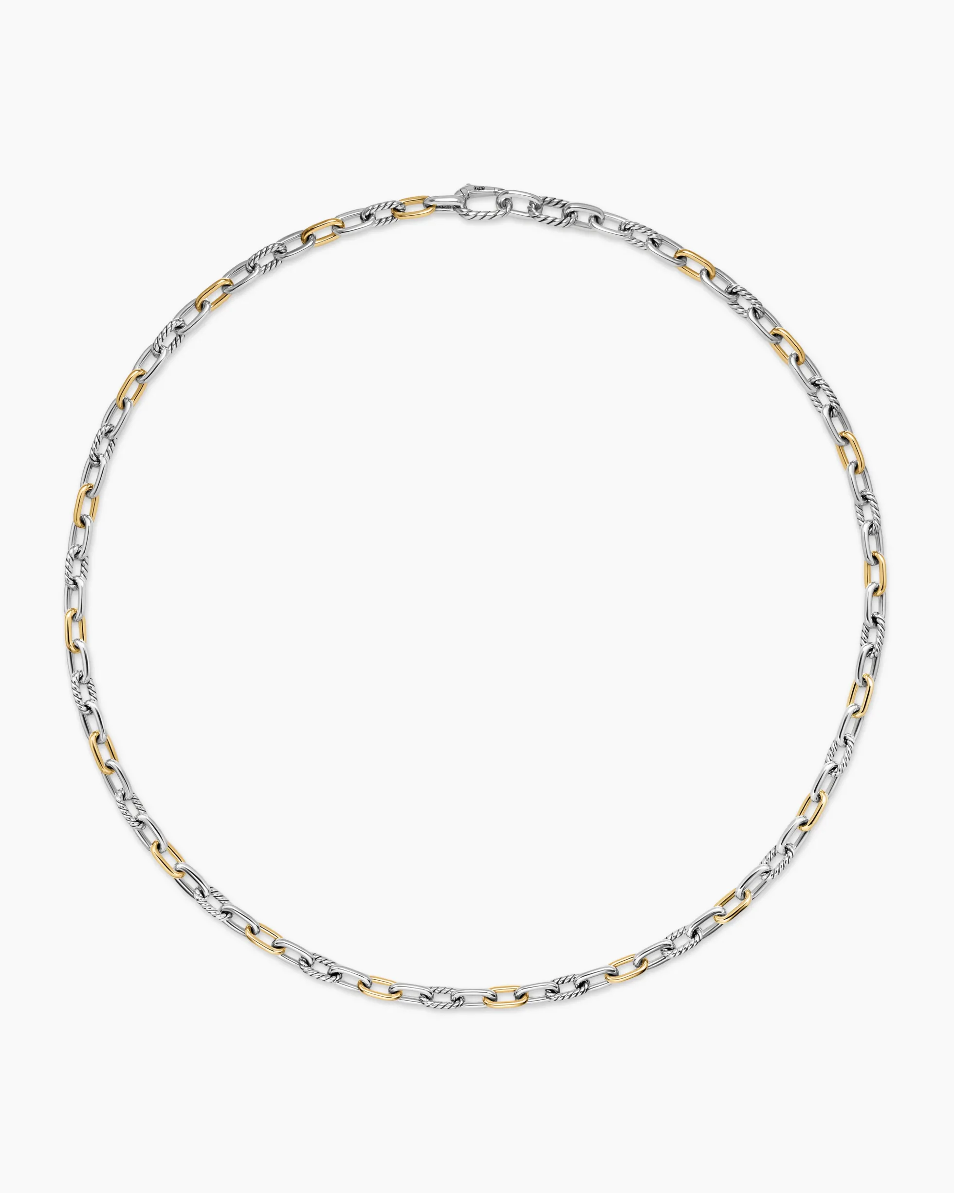 DY Madison® Chain Necklace Sterling Silver with 18K Yellow Gold, 6mm