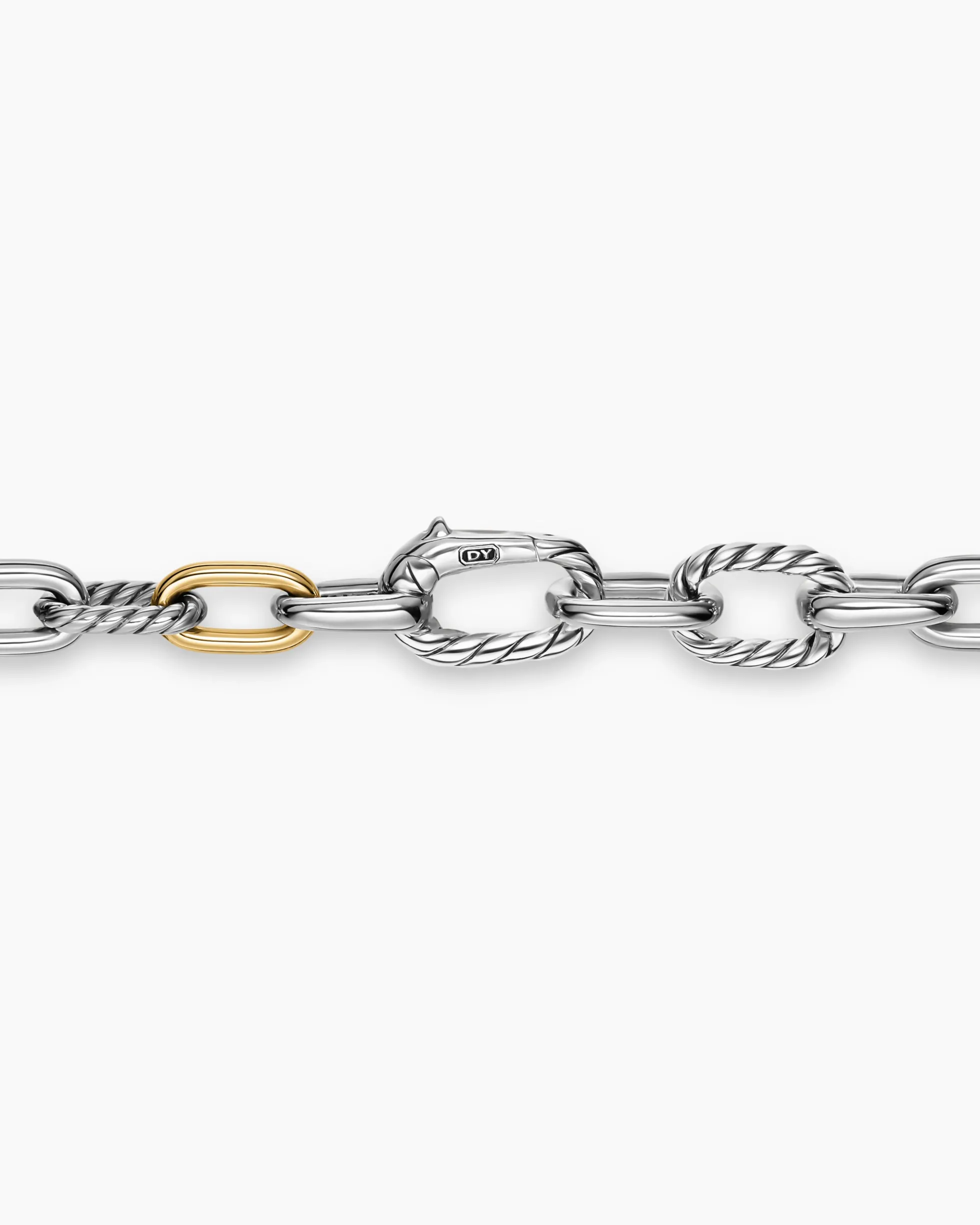 DY Madison® Chain Necklace Sterling Silver with 18K Yellow Gold, 6mm
