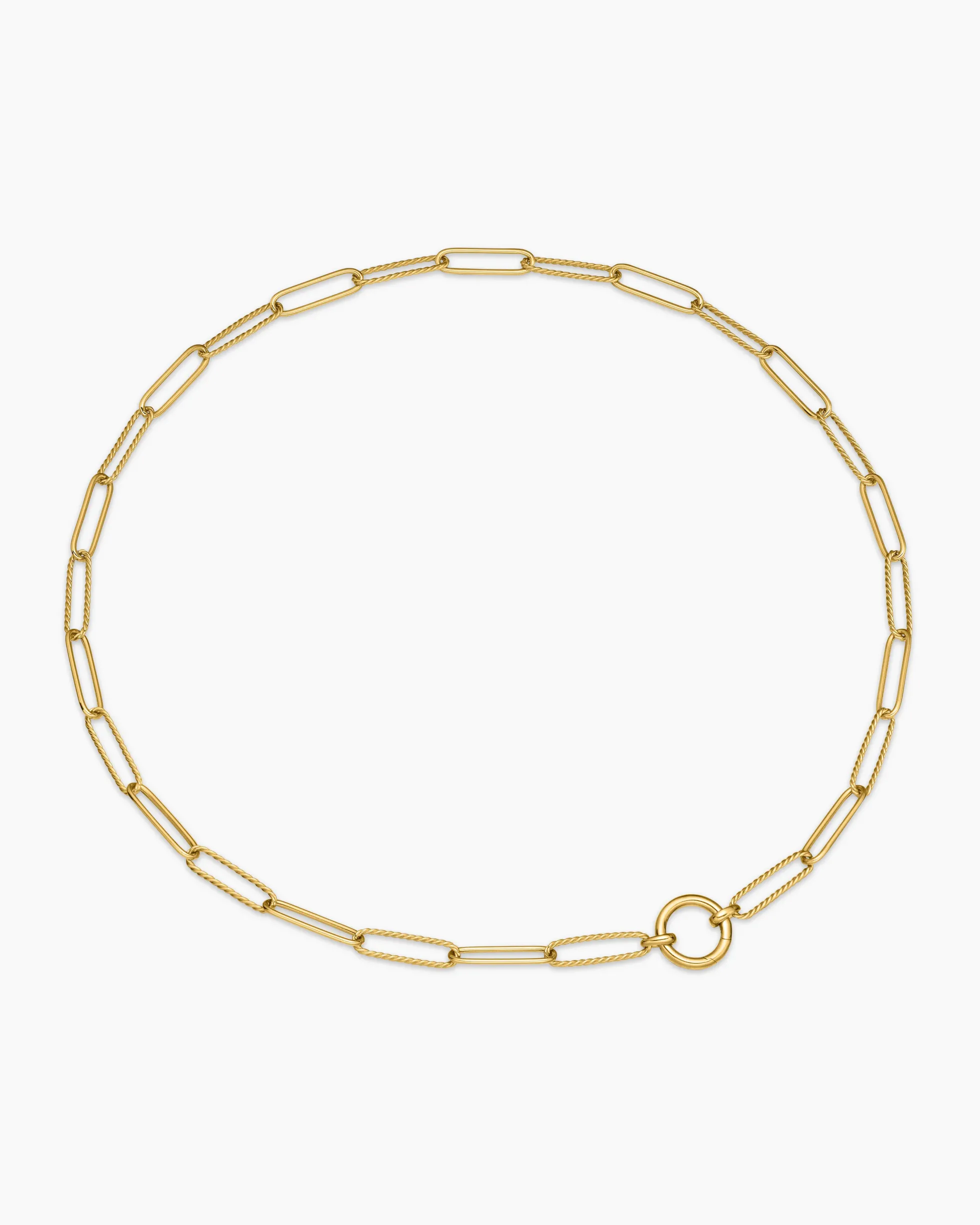DY Madison® Elongated Chain Necklace 18K Yellow Gold, 5mm