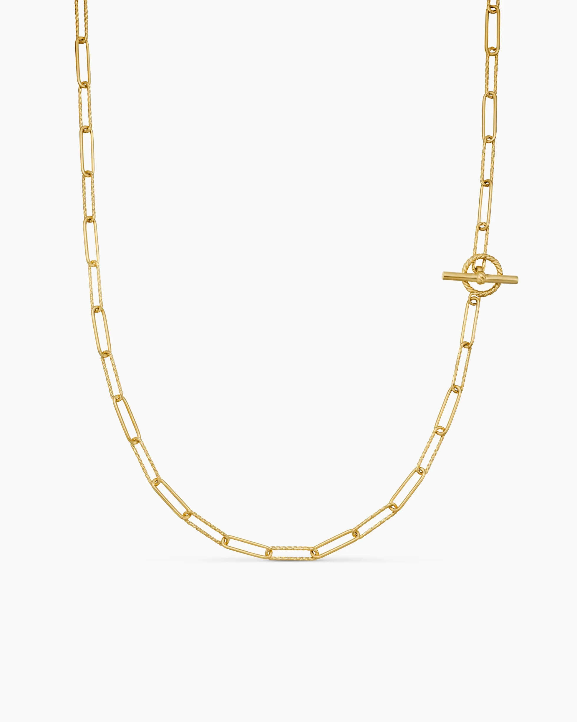 DY Madison® Elongated Chain Necklace 18K Yellow Gold, 3.5mm