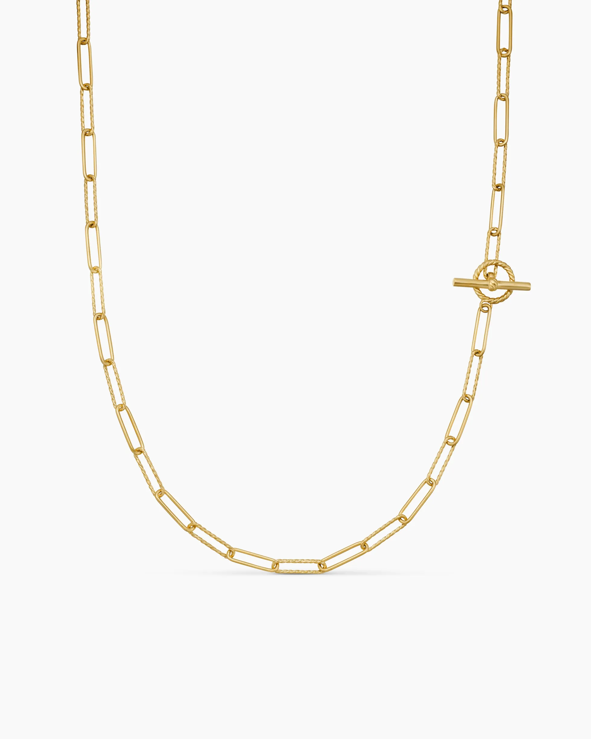 DY Madison® Elongated Chain Necklace 18K Yellow Gold, 3.5mm