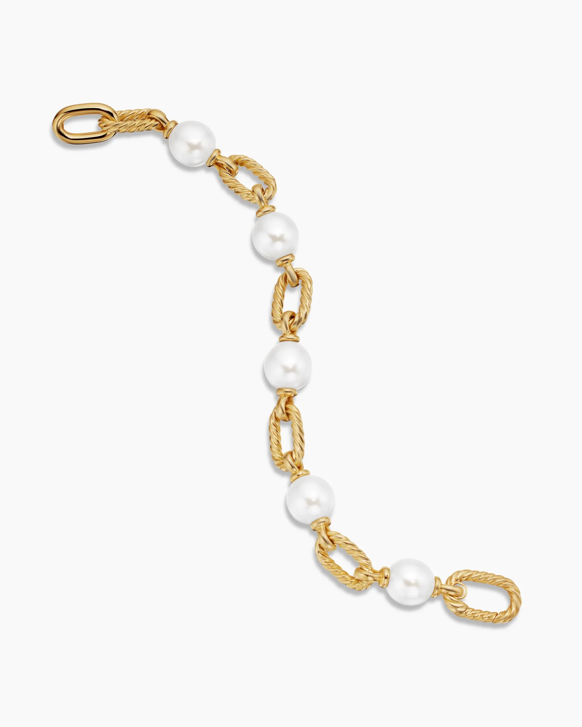 DY Madison® Pearl Chain Bracelet 18K Yellow Gold with Pearls, 11mm