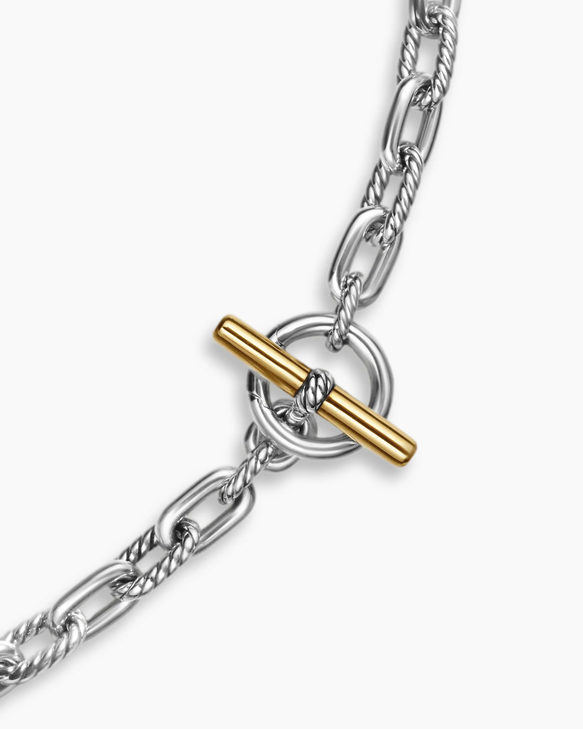 DY Madison® Toggle Chain Necklace Sterling Silver with 18K Yellow Gold, 5.5mm