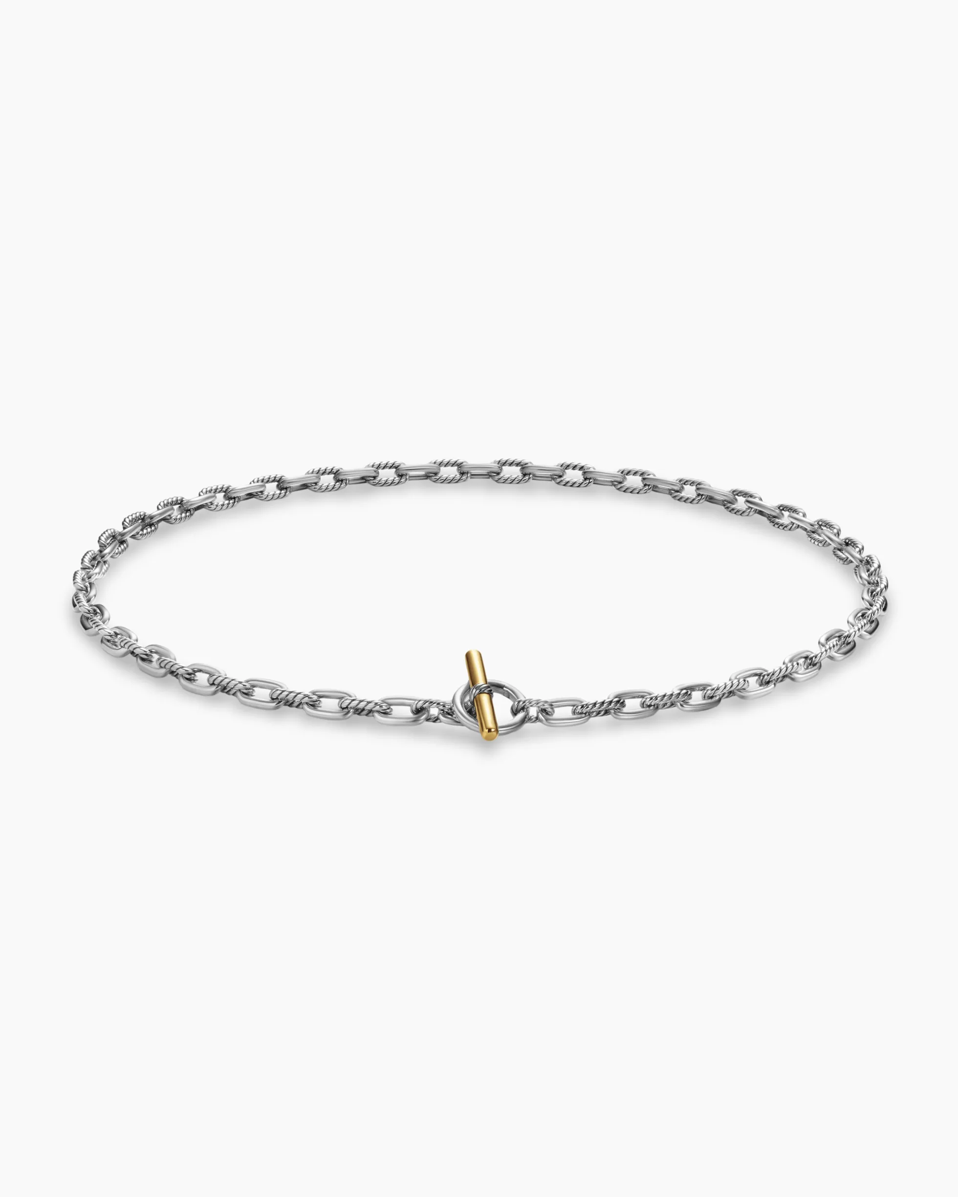DY Madison® Toggle Chain Necklace Sterling Silver with 18K Yellow Gold, 5.5mm