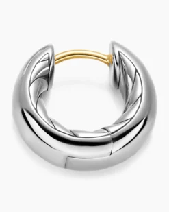 DY Mercer® Micro Hoop Earrings Sterling Silver, 13.4mm