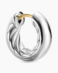 DY Mercer® Micro Hoop Earrings Sterling Silver, 13.4mm