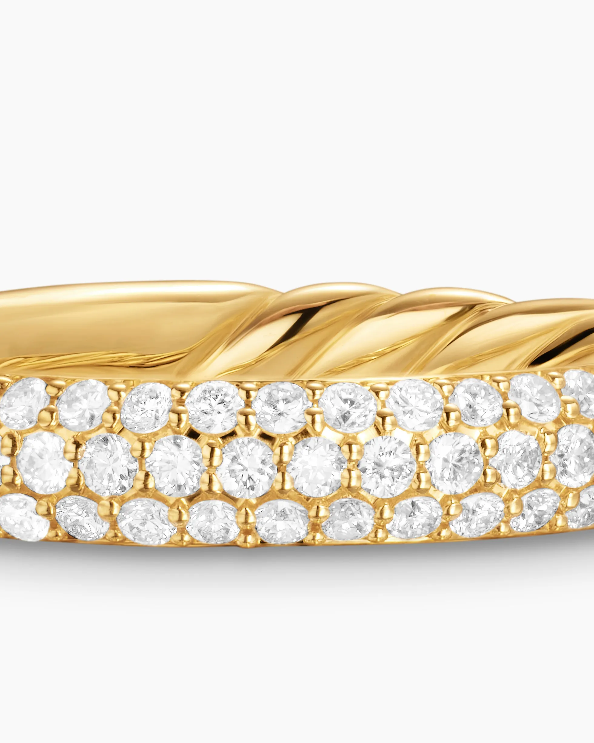 DY Mercer® Pavé Band Ring 18K Yellow Gold with Diamonds, 3.7mm