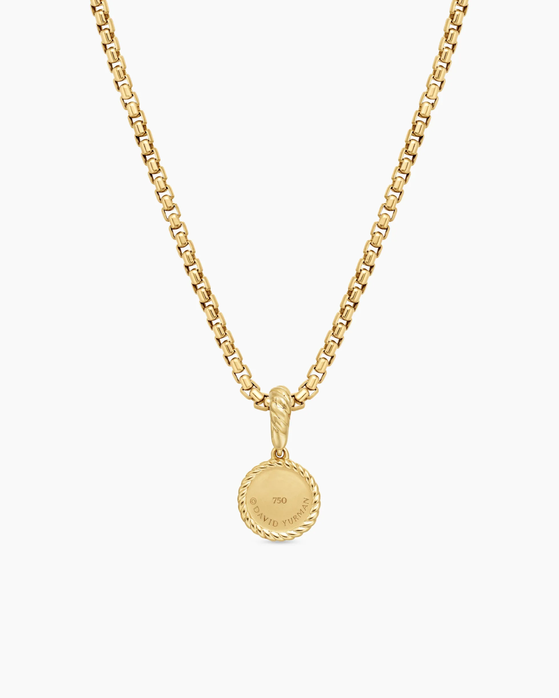 Evil Eye Amulet 18K Yellow Gold with Pavé Blue Sapphires and Diamonds, 11mm