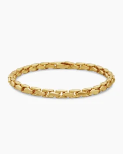 Fluted Chain Bracelet 18K Yellow Gold, 5mm