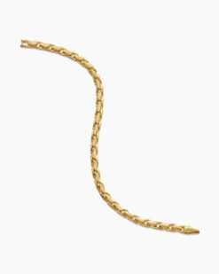 Fluted Chain Bracelet 18K Yellow Gold, 5mm