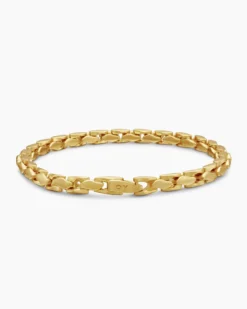 Fluted Chain Bracelet 18K Yellow Gold, 5mm