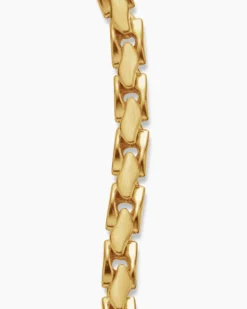 Fluted Chain Bracelet 18K Yellow Gold, 5mm