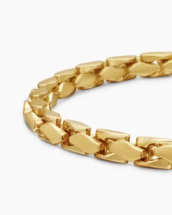 Fluted Chain Bracelet 18K Yellow Gold, 5mm