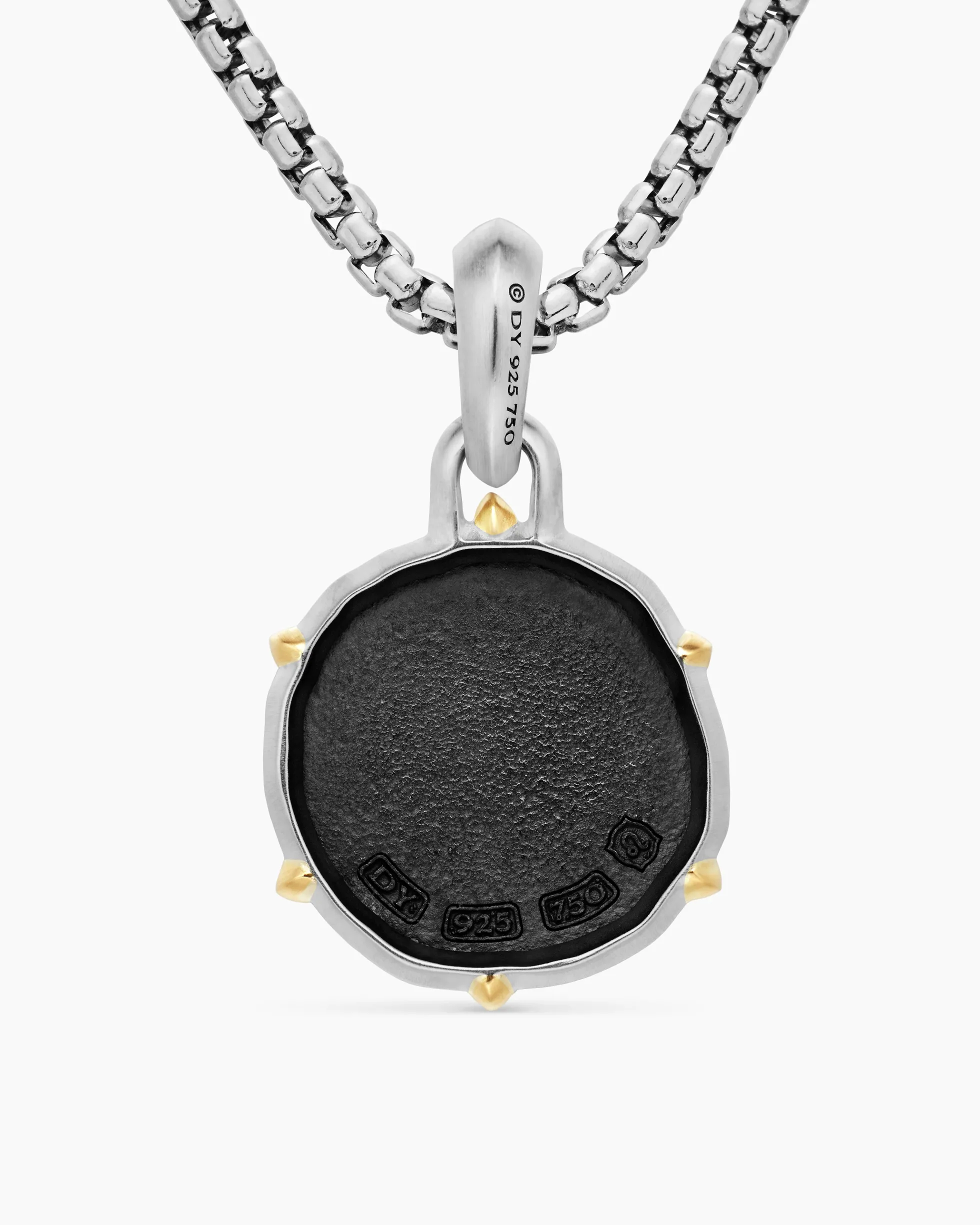 Leo Amulet Sterling Silver with 18K Yellow Gold, 23mm