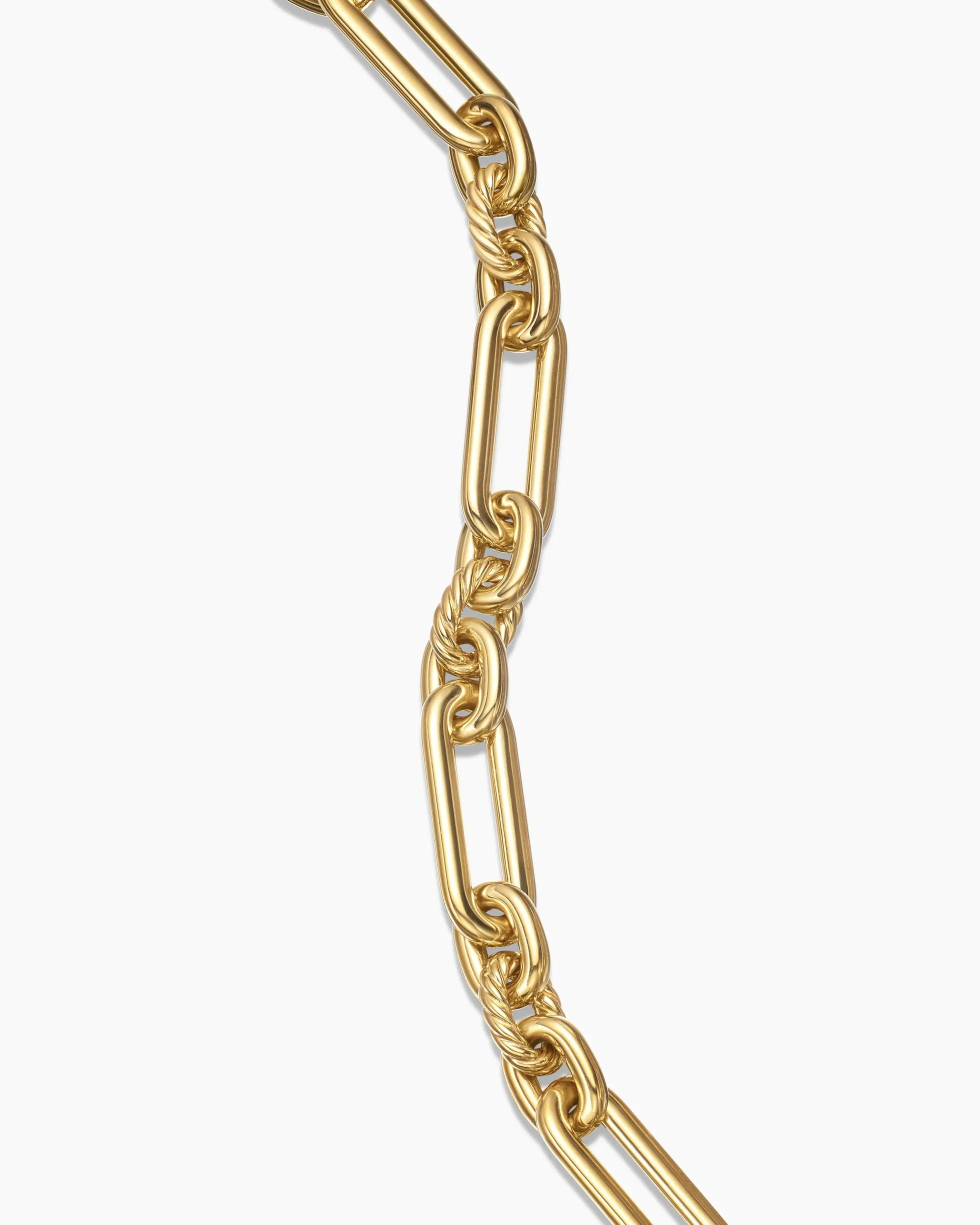 Lexington Chain Bracelet 18K Yellow Gold with Diamonds, 9.8mm