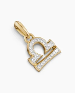 Libra Amulet 18K Yellow Gold with Diamonds, 18.4mm