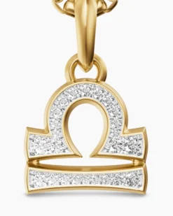 Libra Amulet 18K Yellow Gold with Diamonds, 18.4mm