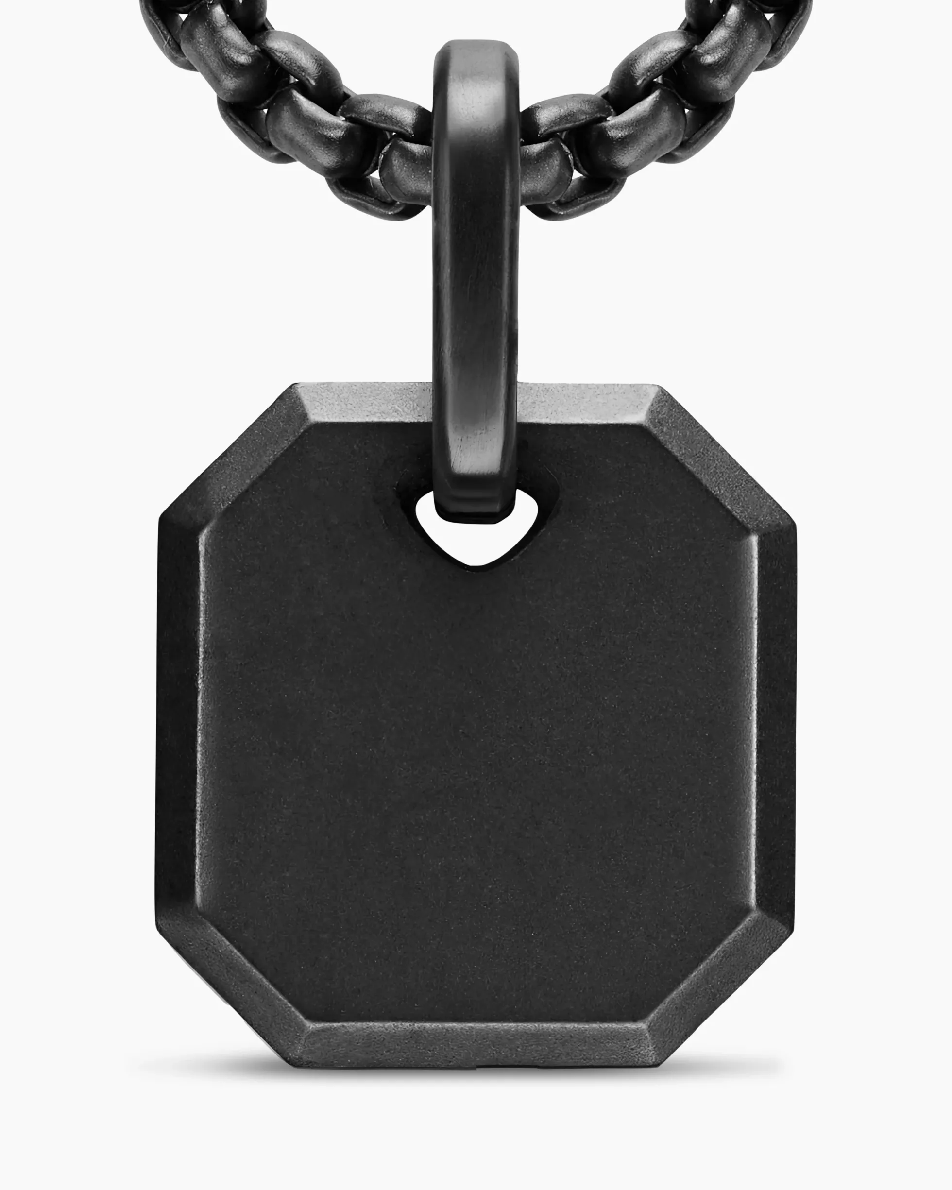 Octagonal Amulet Black Titanium, 15mm
