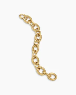 Oval Link Chain Bracelet 18K Yellow Gold, 17mm